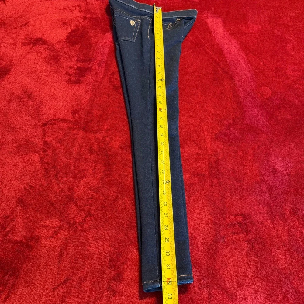 Justice‎ Girls Dark Wash Slim Jeggings Pull On Denim Skinny Jeans Size 10 Slim
